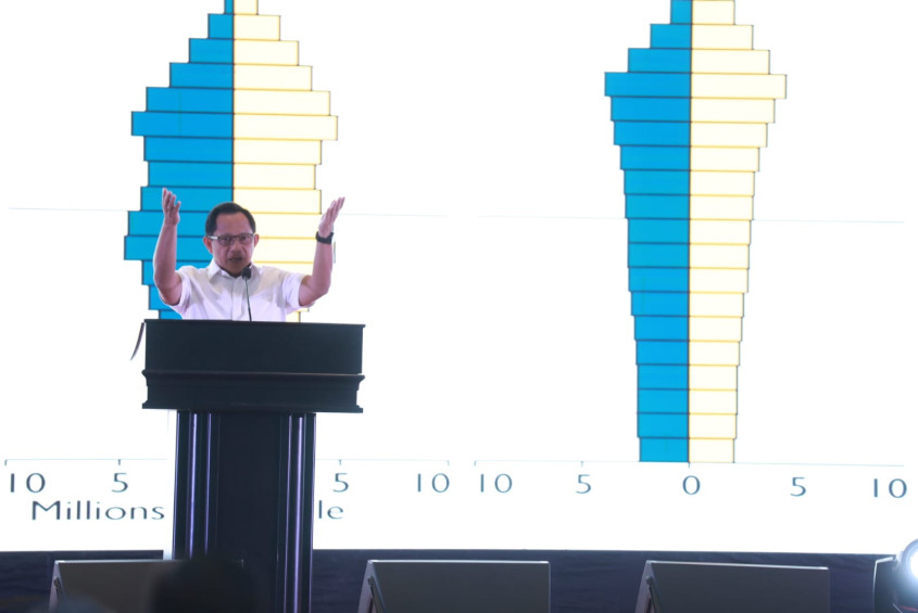 Mendagri Muhammad Tito Karnavian saat membuka Simposium Desa 2023 bertajuk "Urgensi Revisi Undang-Undang Desa Nomor 6 Tahun 2014 Membangun Indonesia dari Desa" di Hotel Grand Paragon Gajah Mada, Jakarta, Minggu (19/2/2023). Sumber foto: kemendagri.go.id