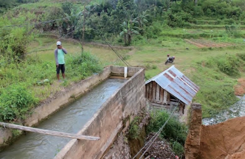 Potensi aliran sungai dengan debit air yang tinggi di Desa Batanguru, Sulawesi Barat. (Sumber foto: Istimewa)