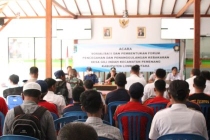 Rapat koordinasi dengan Pendamping Desa dan Pendamping Lokal Desa di Kantor TA PD di Gondang. Sumber Foto: lombokutara.kab.go.id