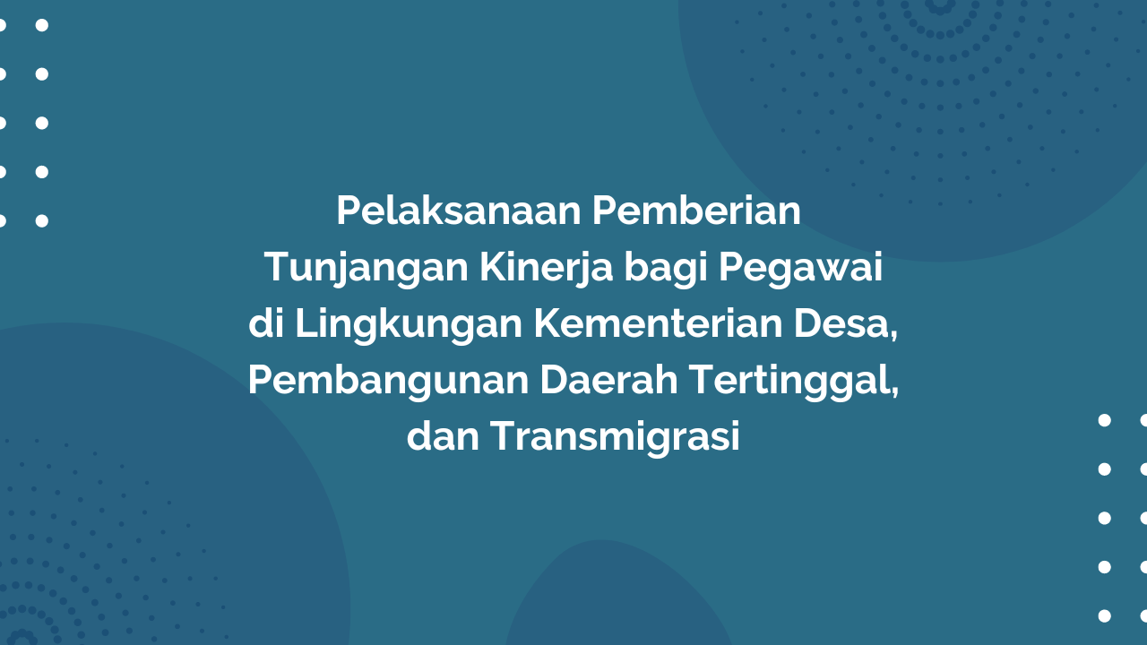 Peraturan Menteri Desa, Pembangunan Daerah Tertinggal, Dan Transmigrasi ...