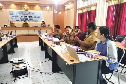 : DPMD Kotim menggelar pelatihan pembuatan dan pengelolaan website desa Sumber: Istimewa