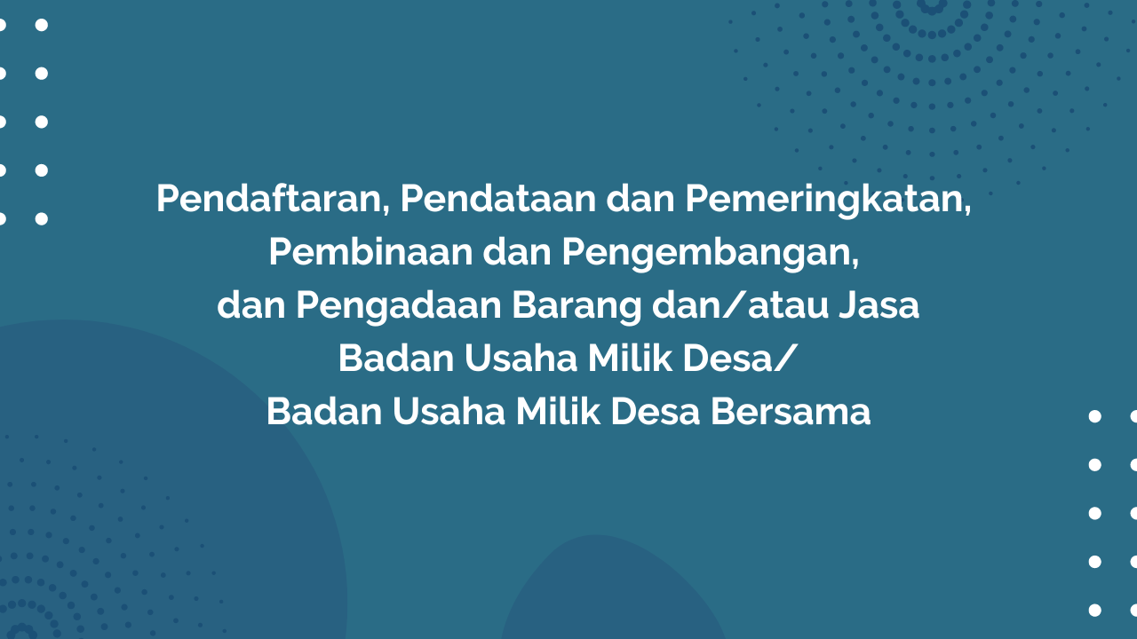 Peraturan Menteri Desa, Pembangunan Daerah Tertinggal, Dan Transmigrasi ...