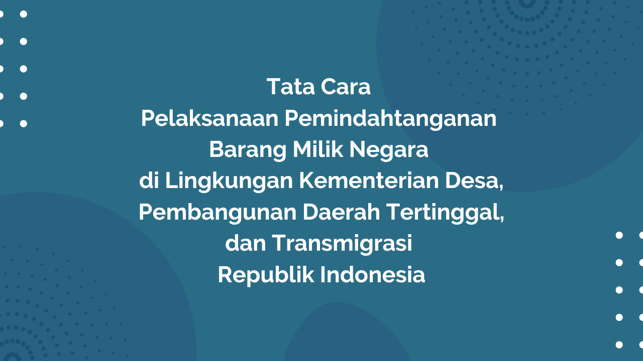 Peraturan Menteri Desa, Pembangunan Daerah Tertinggal, Dan Transmigrasi ...