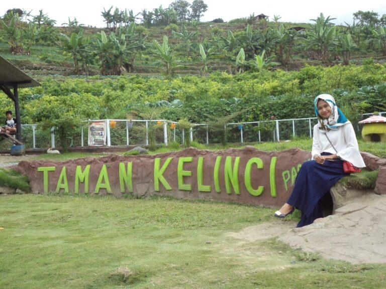 warga desa saat berwisata di Taman kelinci desa Kepulungan. Sumber Foto: TOPWisata