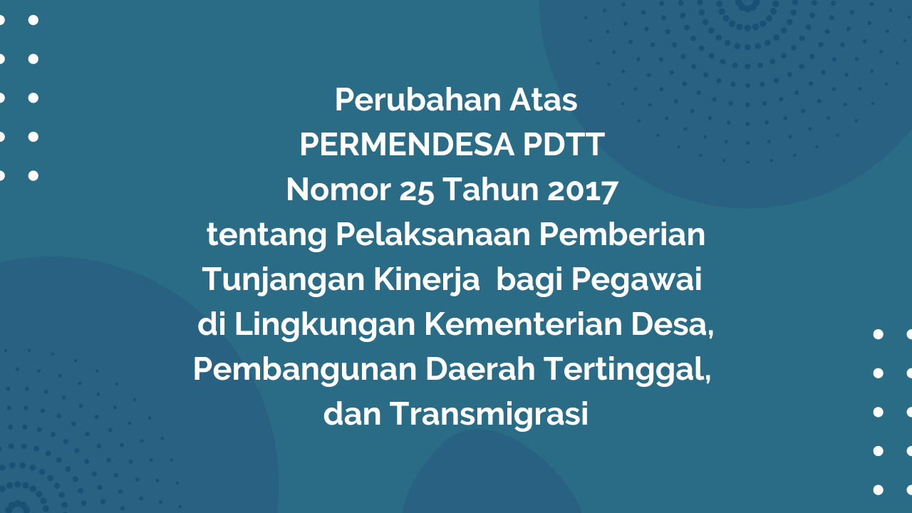 Peraturan Menteri Desa, Pembangunan Daerah Tertinggal, Dan Transmigrasi ...