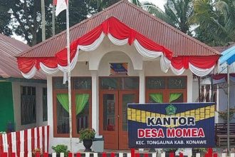 Kantor Desa Momea, Kecamatan Tongauna, Kabupaten Konawe Sumber Foto: Istimewa