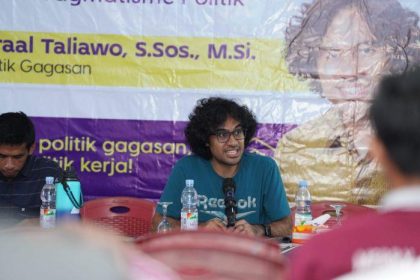 Dr. R. Graal Taliawo, S.Sos., M.Si saat Safari Politik Gagasan ke Halmahera Barat. Sumber foto: Istimewa