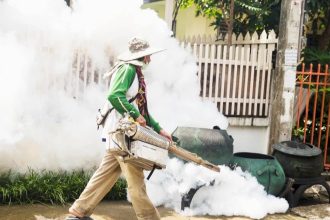 Ilustrasi Penyemprotan Cegah Penyakit Malaria. Sumber foto: freepik