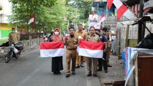 Banjarmasin Canagkan Kampung Merah Putih Pada Hari Lahir Pancasila. Sumber foto: banjarmasinkota.go.id