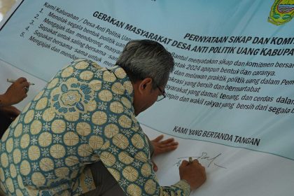 Deklarasi Anti Politik Uang, Sumber Foto: Bantulpedia.bantulkab.co.id