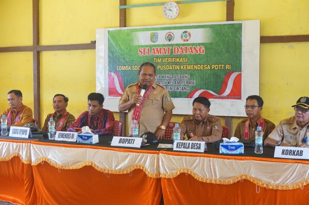 Desa Nanga Lebang Juarai SDGs Desa Tingkat Region. Sumber foto : Pusdatin Kemendes