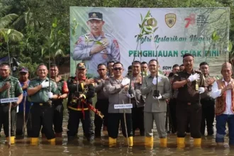 Tanam 1000 Pohon Mangrove di Desa Mondang. Sumber foto: mediacenter.paserkab.go.id