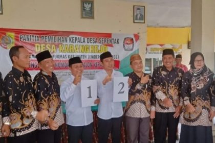 Proses tahapan Pilkades di Desa Karangrejo, Gumukmas, Jember. Sumber foto: Istimewa.