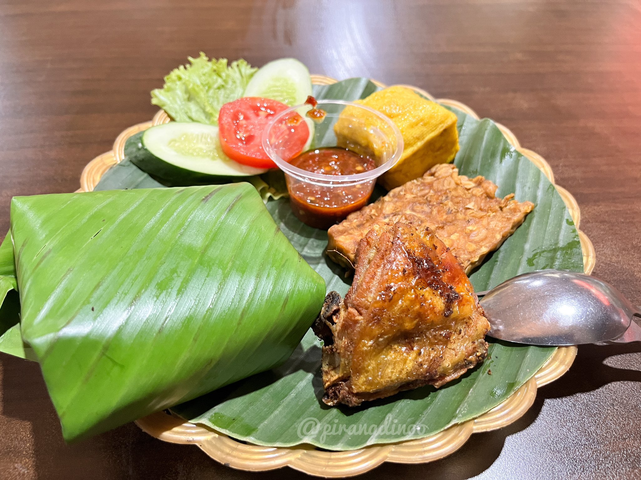 Nasi Timbel Khas Sunda, Sumber Foto: Twitter Arfirginawan