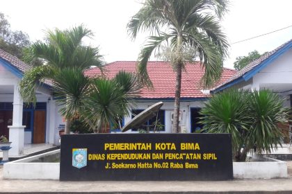 foto kantor Disdukcapil Kabupaten Bima, Sumber foto: sumber resmi Bima