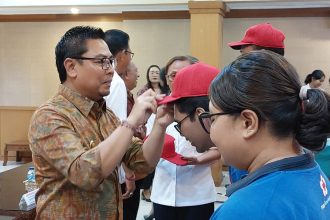 foto pengukuhan kader PMI, sumber foto: sumber resmi PMI Kota Denpasar