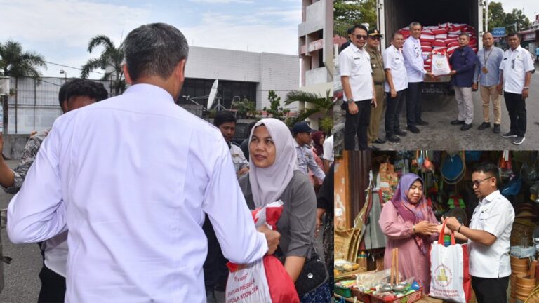 Kendalikan Inflasi, Presiden Jokowi Bagi-bagi Sembako ke Pedagang. Sumber: pariamankota.go.id