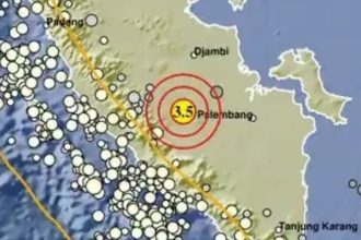 Gempa di Musi Rawas Mencapai Kedalaman 244 Kilometer. Sumber: BMKG-Twitter