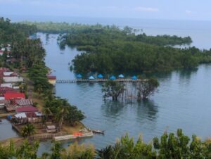 Pemandanagn Indah dari atas Bukit Kawasan Rawa di Desa Wisata Taat. Sumber Foto : Dok. Kemenparekraf.