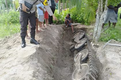 Warga Kampung Sarmi Kota Temukan Roda Tank, Sumber Foto: Istimewa