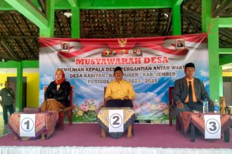 Musyawarah Desa (Musdes) Pilkades Pergantian Antar Waktu di Desa Kasiyan. Sumber foto: Dok Panitia Pilkades PAW Kasiyan.