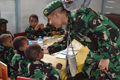 Suka Cita Masyarakat Distrik Venaha, Kala Dansatgas Yonif 125/SMB Resmikan PAUD Si’mbisa, Sumber Foto: tniad.mil.id