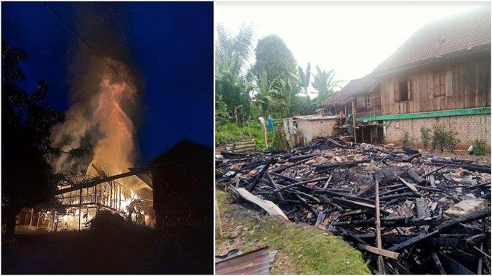 Rumah Warga Desa Simpang Lubuk Di Lalap Si Jago Merah. Sumber: Istimewa