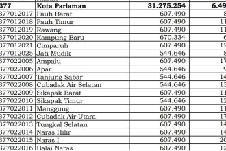 Pencairan DD 2024, 55 Desa Kurang Rp 1 Miliar. Sumber: Istimewa