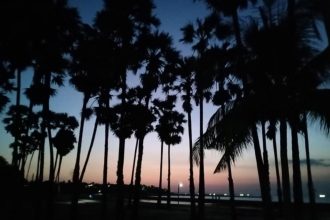 Keindahan Desa Wisata Lasiana saat matahari terbenam tiba. Sumber foto : Dok. Kemenparekraf.