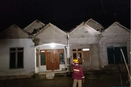 Rumah warga Desa Gedangan dan Sukabumi di terjang angin puting beliung. Sumber foto : Isitimewa/BPBD Boyolali