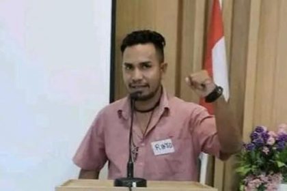 Keterangan foto : Kades Netemnanu Utara, Kecamatan Amfoang Timur, Kabupaten Kupang, Apriyanto Kletus Obe alias Rinto Obe. Sumber foto : Istimewa