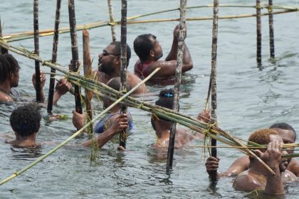 Persiapan Gelar Tradisi Bukhere oleh Masyarakat kampung Yoka dalam Festival Port Numbay 2024, Sumber Foto: Dok. Paraparatv.online