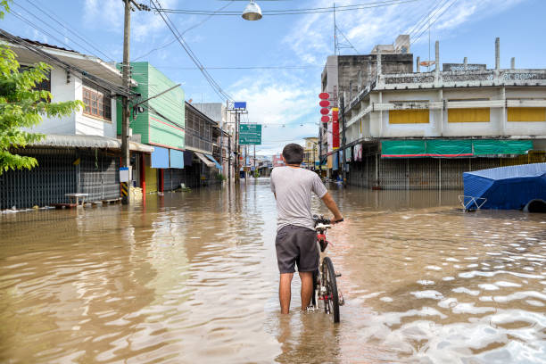 Ilustrasi banjir salah satu desa di Kabupaten Bojonegoro. Sumber foto : iStockPhoto