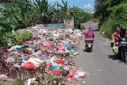 Terlihat tumpukan sampah di jalan Desa Pendagan, Kecamatan Muaradua. Sumber foto: okuselatan.disway.id