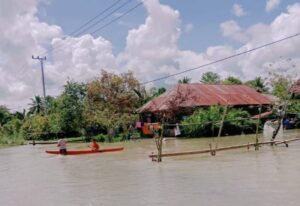 keterangan foto: kondisi lima desa yang terendam banjir, sumber foto: Istimewa