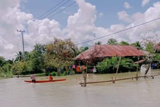keterangan foto: kondisi lima desa yang terendam banjir, sumber foto: Istimewa