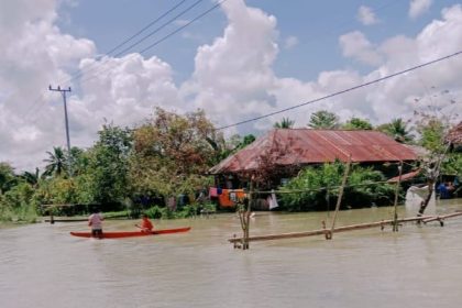 keterangan foto: kondisi lima desa yang terendam banjir, sumber foto: Istimewa