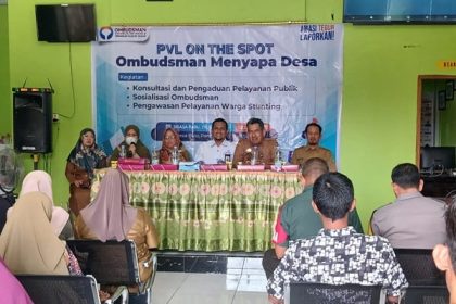keterangan foto: Ombudsman Sulses masuk desa, sumber foto: Istimewa