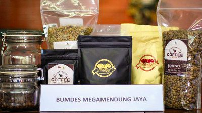 Kopi hasil dari BUM Desa Megamendung Jaya. Sumber Foto: CNN Indonesia