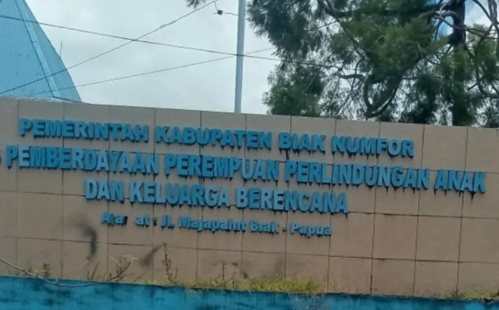 Dinas Pemberdayaan Perempuan Perlindungan Anak dan Keluarga Berencana (DP3AKB) Kabupaten Biak Numfor. Sumber: Dok. Antara