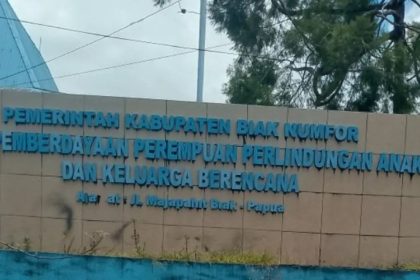 Dinas Pemberdayaan Perempuan Perlindungan Anak dan Keluarga Berencana (DP3AKB) Kabupaten Biak Numfor. Sumber: Dok. Antara
