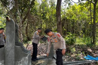 Sumur di Desa Sungai Sodong Sumber Foto: Dok.polresoki.id