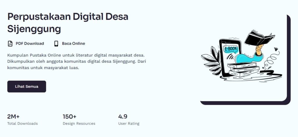 Desa Sijenggung, Kembangkan Literasi Desa Melalui Perpustakaan Digital. Sumber: pustaka.sijenggung-banjarnegara.desa.id