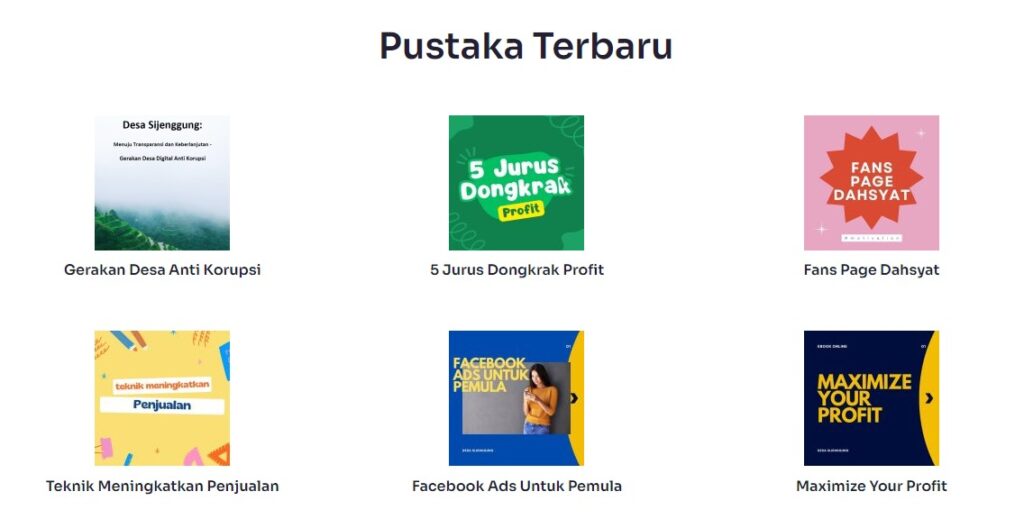 Desa Sijenggung, Kembangkan Literasi Desa Melalui Perpustakaan Digital