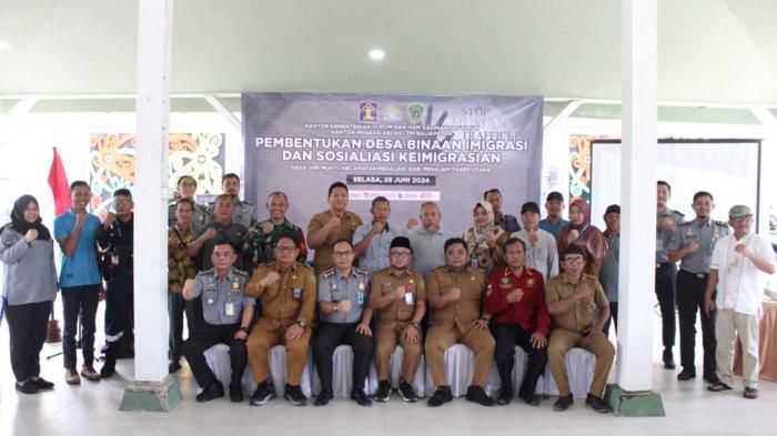 Kantor Imigrasi Kelas I TPI Balikpapan meresmikan Desa Girimukti di Kecamatan Penajam, Kabupaten Penajam Paser Utara sebagai Desa Binaan Imigrasi.