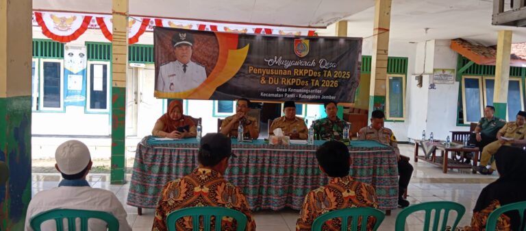 Kegiatan Musyawarah Desa Penyusunan RKPDES 2025 dan DU RKPDES 2026 tahun desa Kemuningsarilor Kecamatan Panti