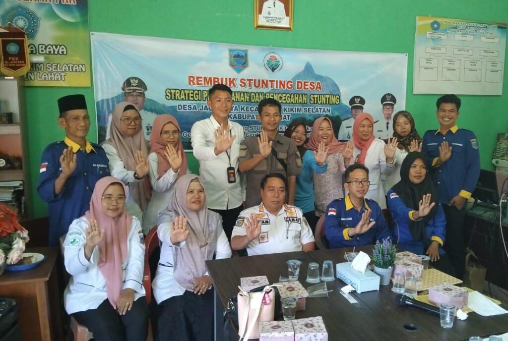 Kegiatan Rembuk Stunting di Desa Jagabaya. Sumber: Dok. sriwijayamedia.com