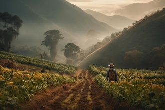 Haji Kopi dan Ilustrasi Kebun Kopi Desa Sidomulyo