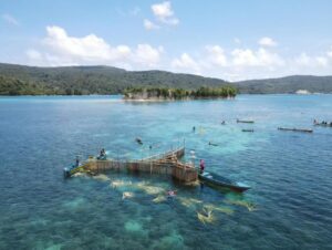 Keindahan Pantai di Desa Wisata Soinrat. Sumber foto : Dok. Kemenparekraf.