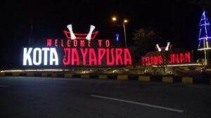 Tugu selamat datang Kota Jayapura. Sumber: Istimewa